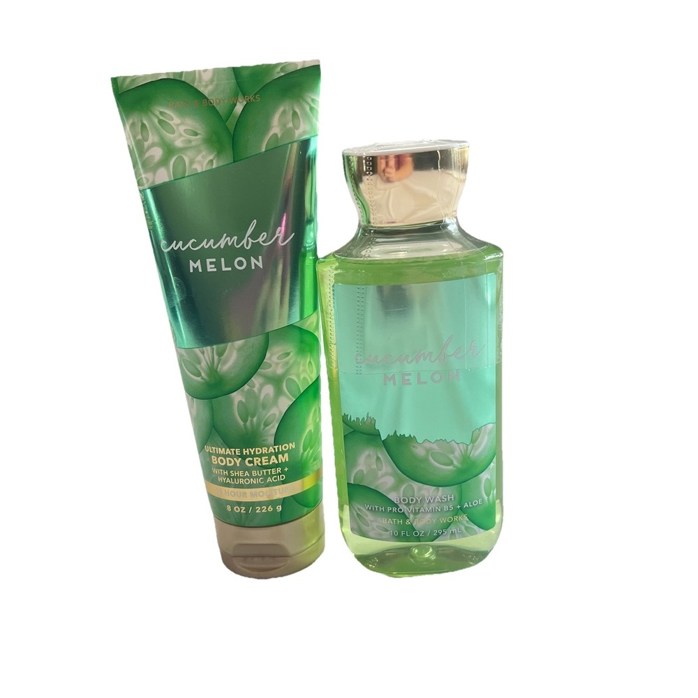 Bath & Body Works Cucumber Melon Body‎ Cream And Body Wash Hydration Shea Butter